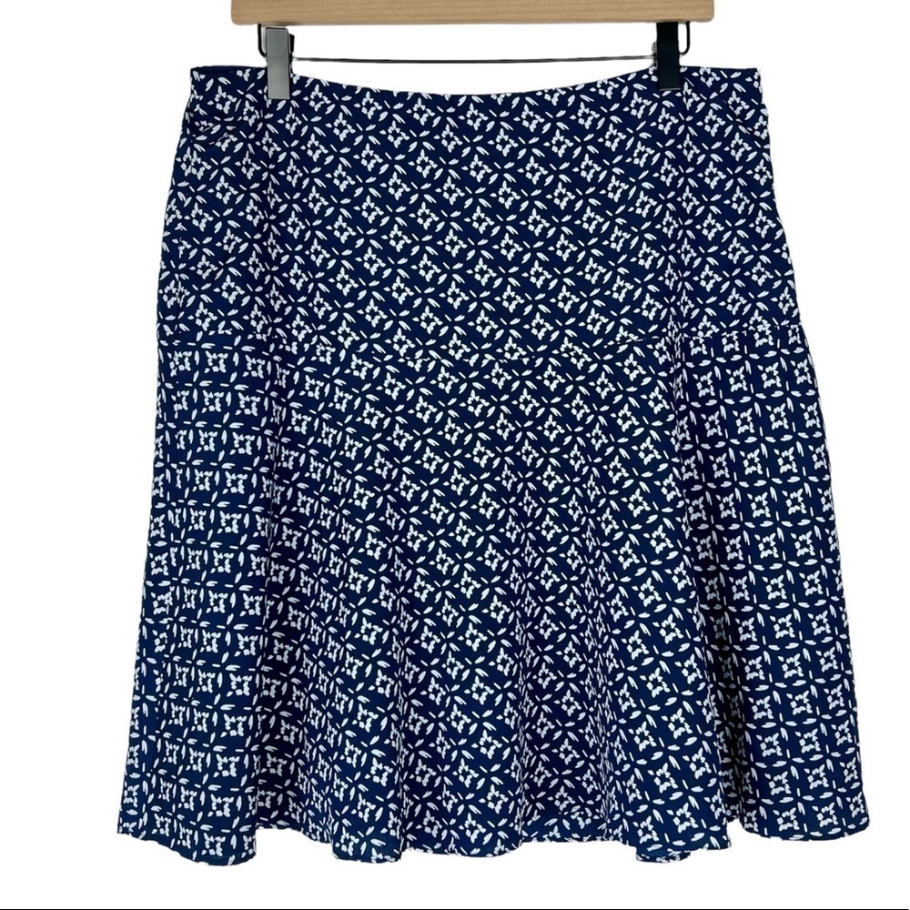 LAUREN RALPH LAUREN Skirt Full A Line Flowy Modest Floral Retro Abstract Size 12 - Picture 9 of 9